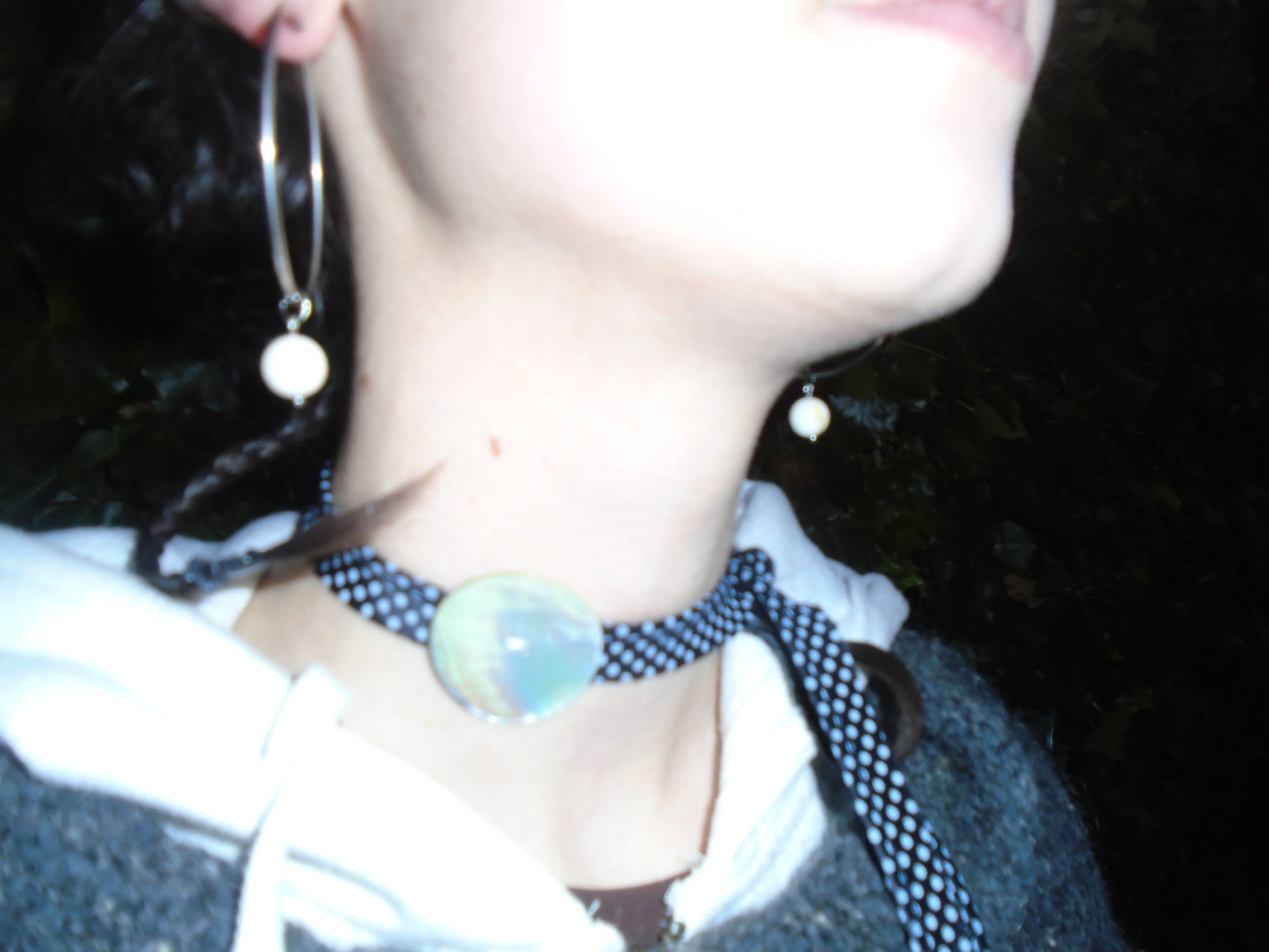 polka dot ribbon necklace