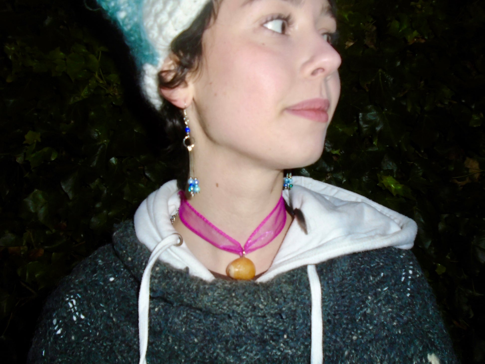 orange calcite necklace