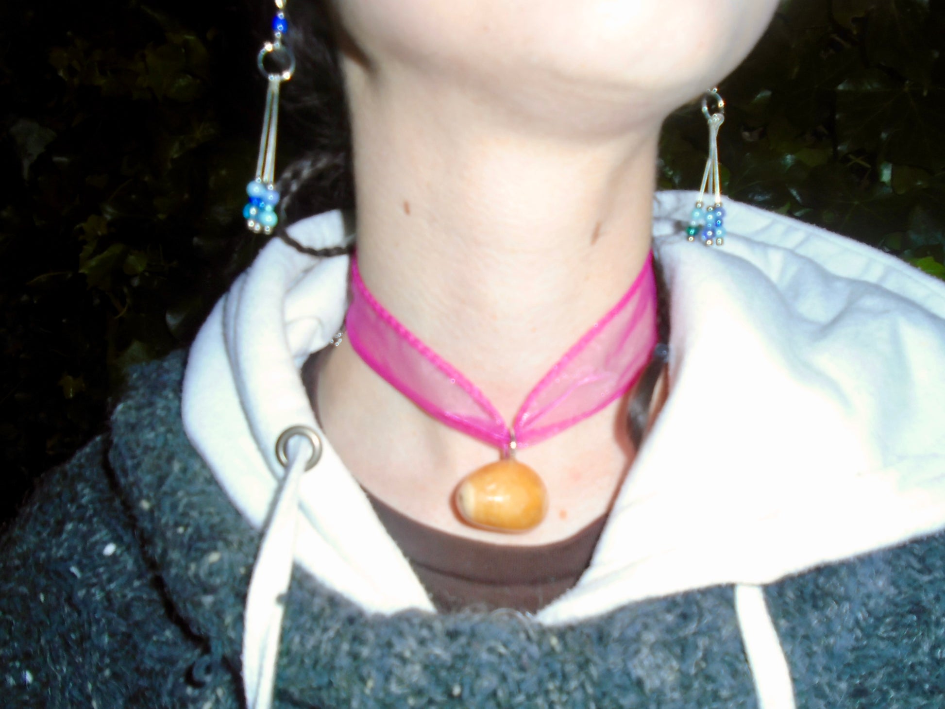 orange calcite necklace