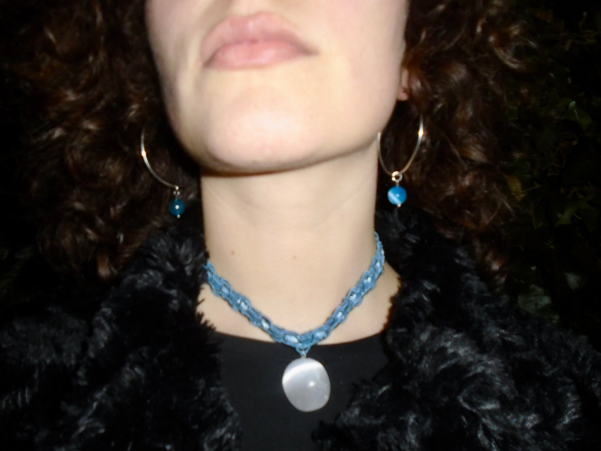 clear quartz necklace