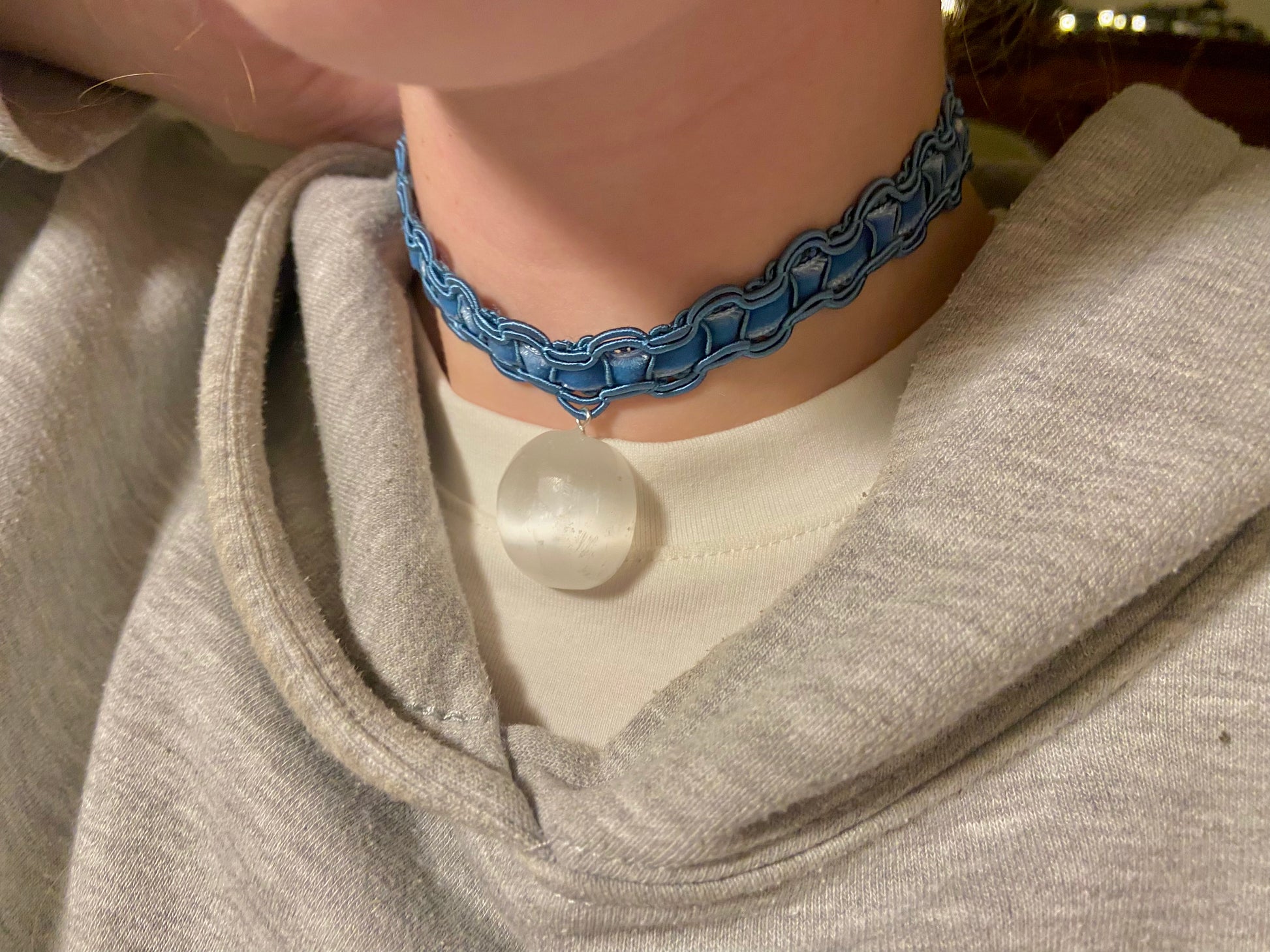 clear quartz necklace